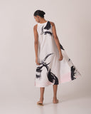 Lady Dress - White & black