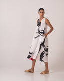 Lady Dress - White & black