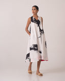 Lady Dress - White & black