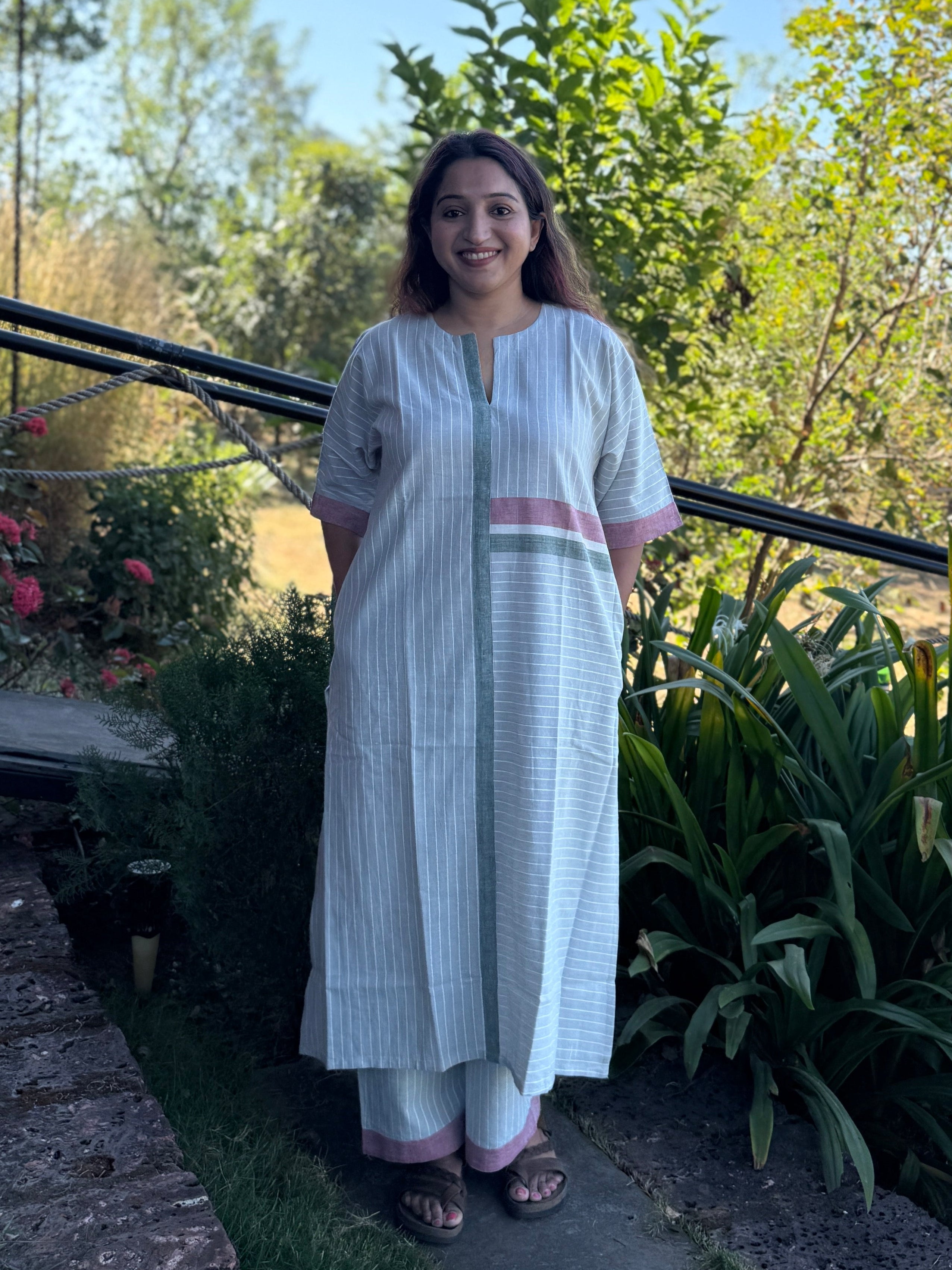 Serene Stripe Set - Grey