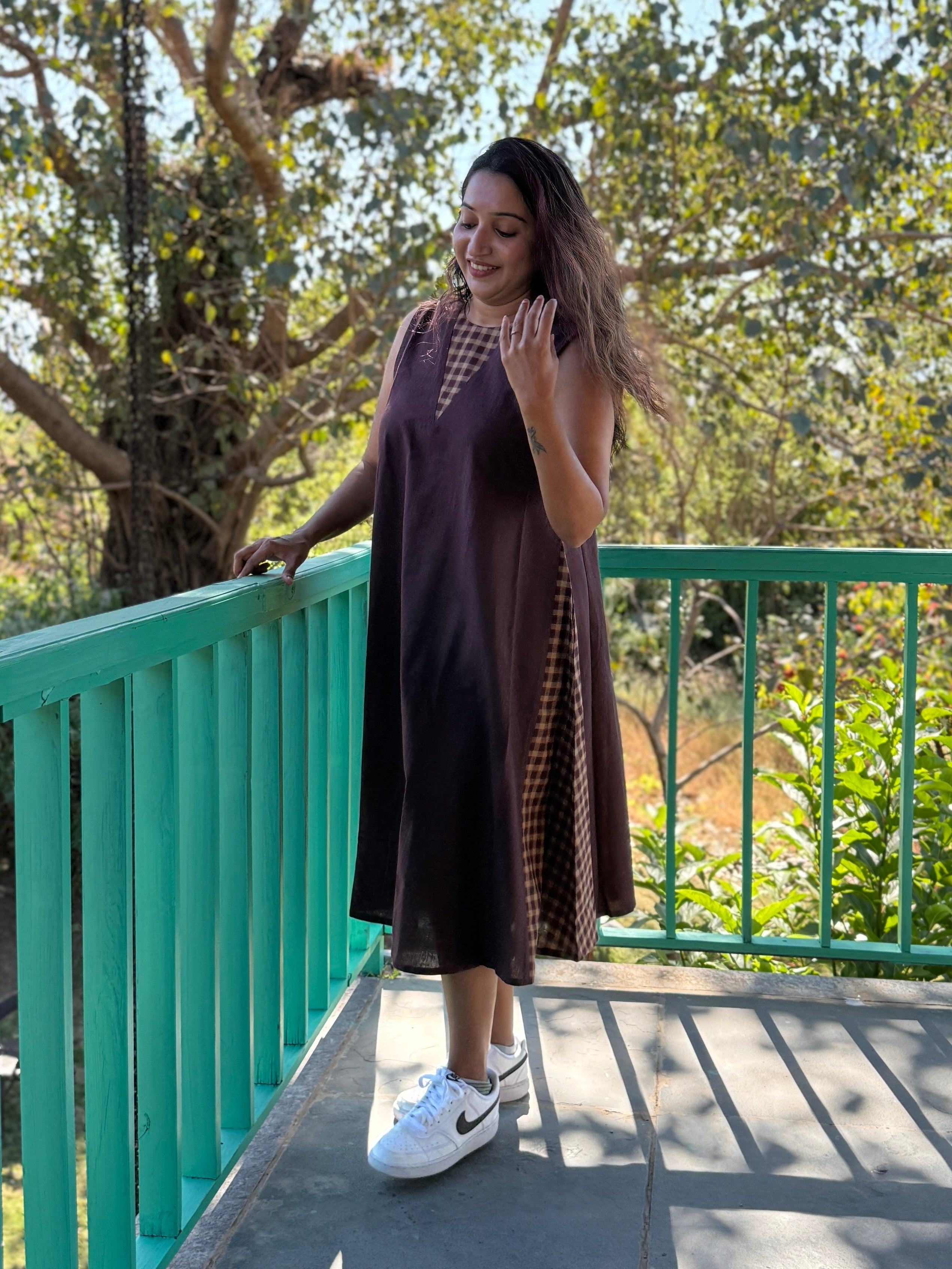 Illusion Dress - Wine