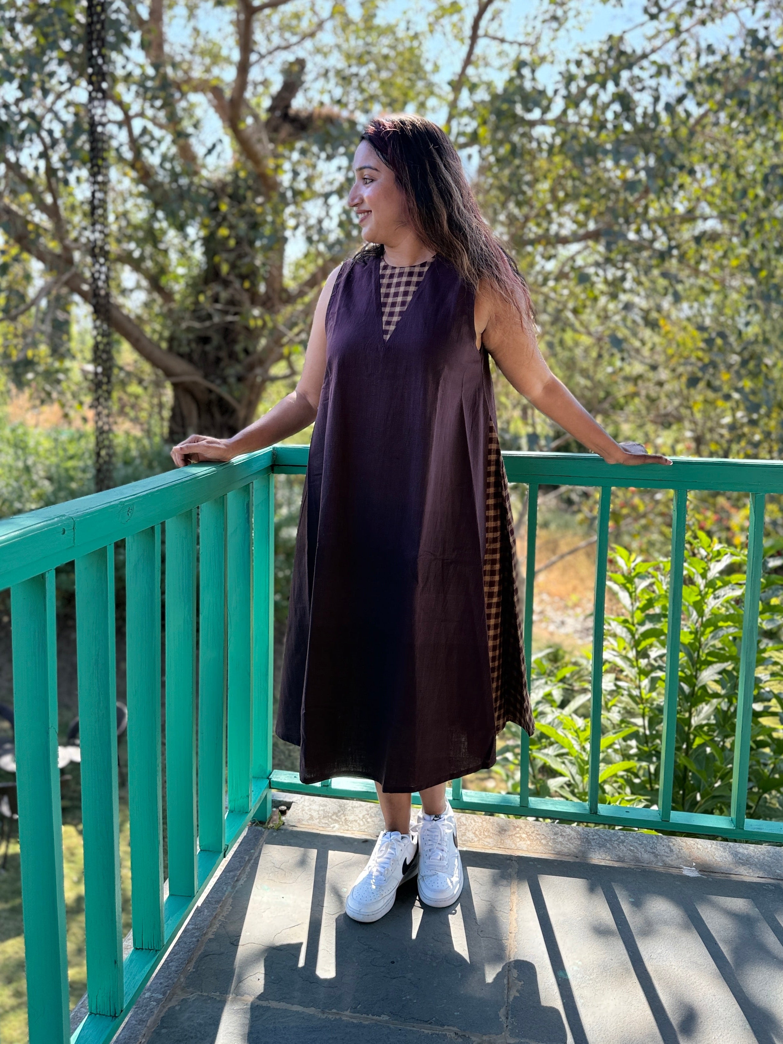 Illusion Dress - Wine