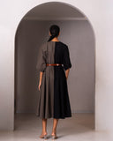 Split-hue dress - Black & Grey