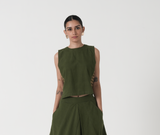 Jade Cropped top - Olive Green