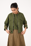 Plaid Jacket - Olive Green