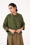 Plaid Jacket - Olive Green