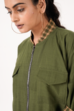 Plaid Jacket - Olive Green