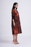 Twist dress - Red flame