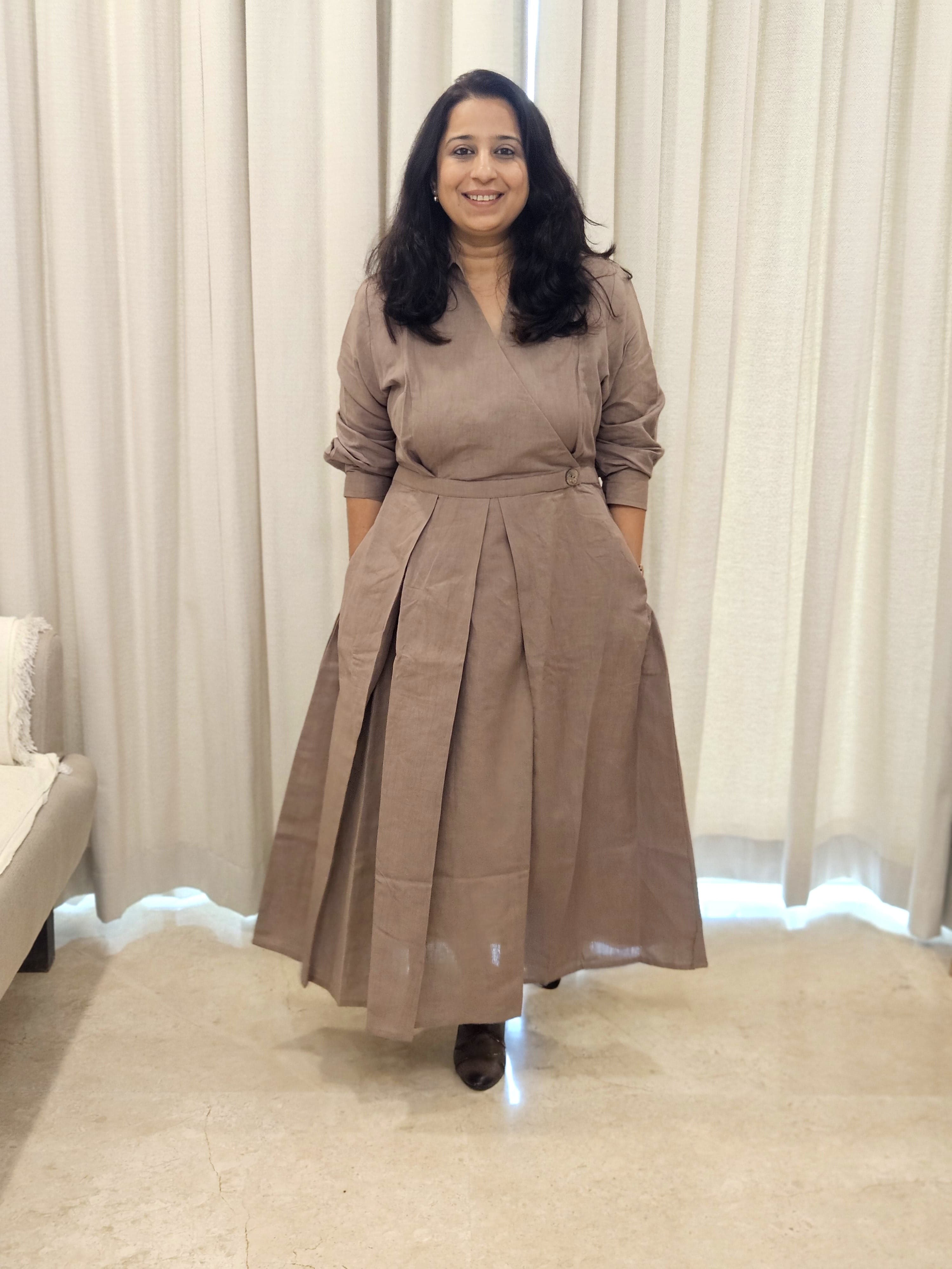 Sculpt Dress - Dark Beige