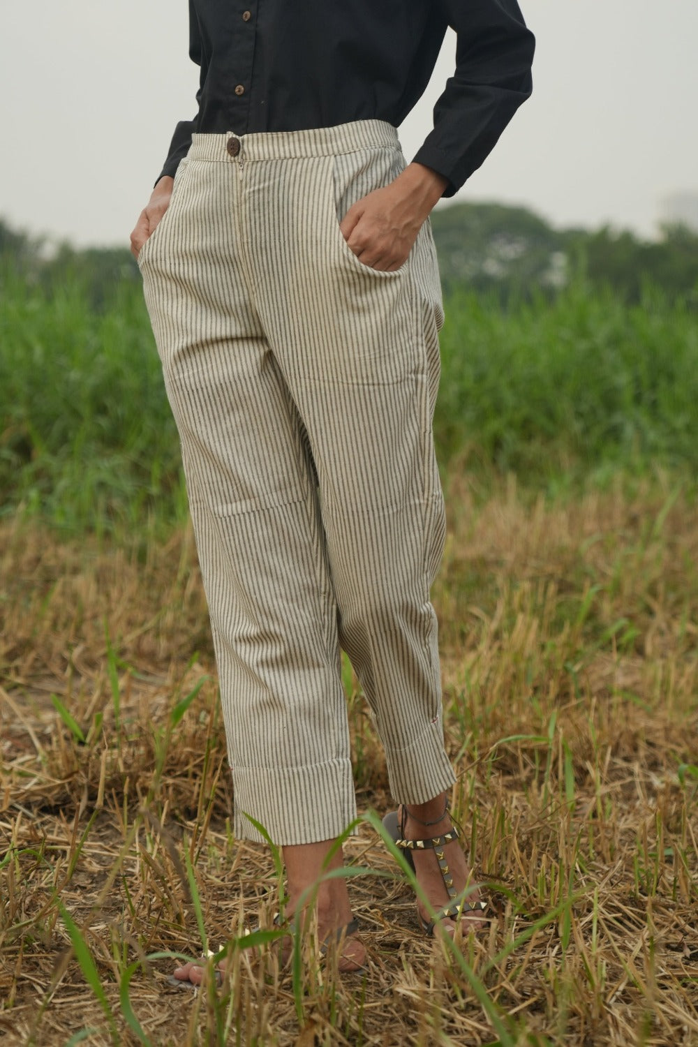 Traveller's pant - Grey Stripes